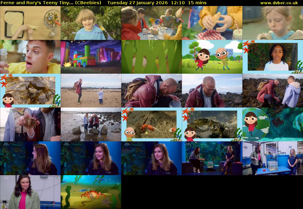 Ferne and Rory's Teeny Tiny... (CBeebies) Tuesday 27 January 2026 12:10 - 12:25