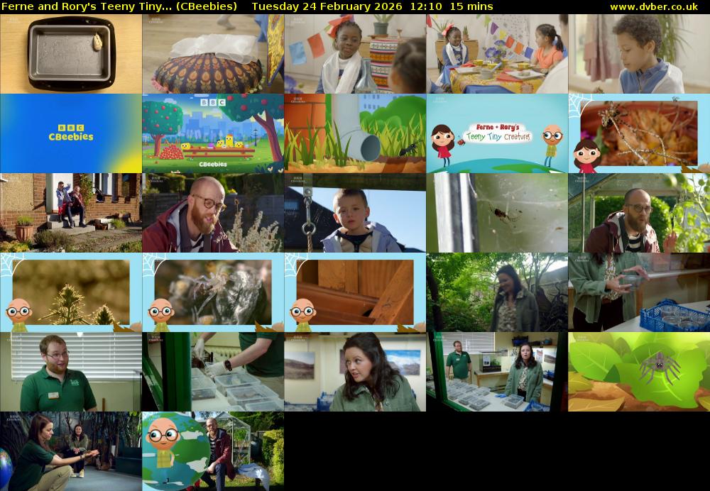 Ferne and Rory's Teeny Tiny... (CBeebies) Tuesday 24 February 2026 12:10 - 12:25