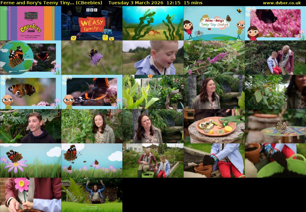 Ferne and Rory's Teeny Tiny... (CBeebies) Tuesday 3 March 2026 12:15 - 12:30