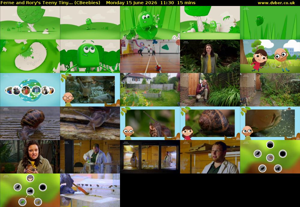 Ferne and Rory's Teeny Tiny... (CBeebies) Monday 15 June 2026 11:30 - 11:45