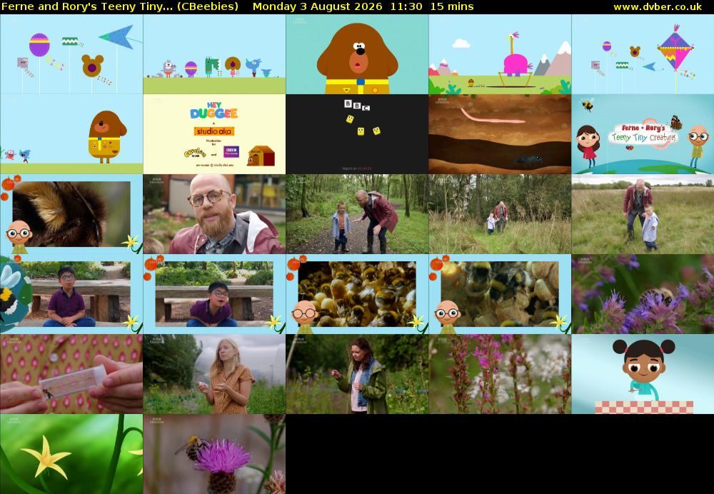 Ferne and Rory's Teeny Tiny... (CBeebies) Monday 3 August 2026 11:30 - 11:45