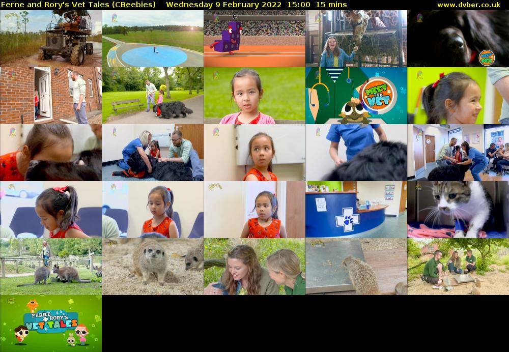 Ferne and Rory's Vet Tales (CBeebies) Wednesday 9 February 2022 15:00 - 15:15