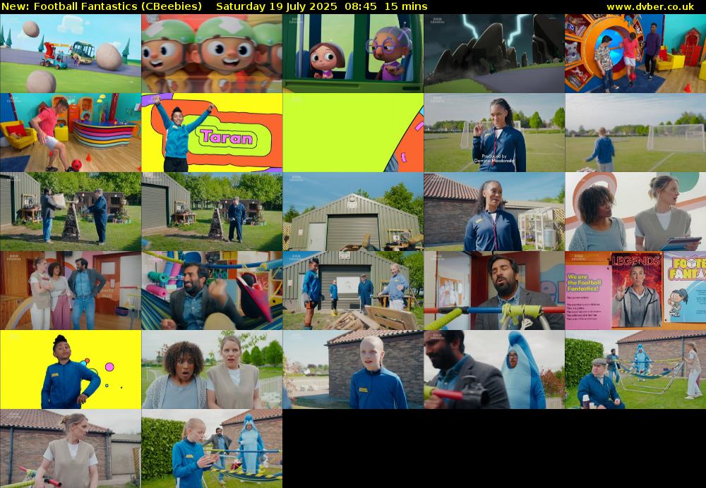 Football Fantastics (CBeebies) Saturday 19 July 2025 08:45 - 09:00