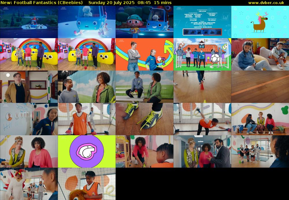 Football Fantastics (CBeebies) Sunday 20 July 2025 08:45 - 09:00