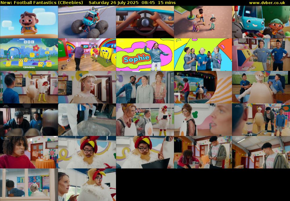 Football Fantastics (CBeebies) Saturday 26 July 2025 08:45 - 09:00