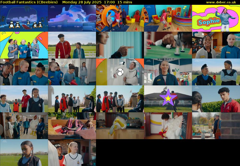 Football Fantastics (CBeebies) Monday 28 July 2025 17:00 - 17:15