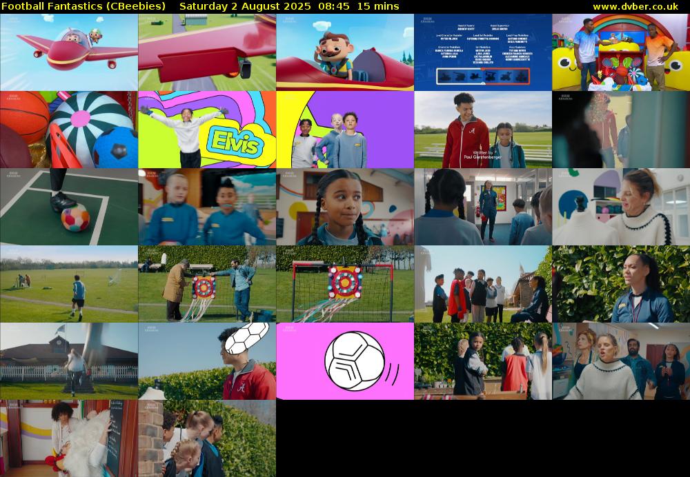 Football Fantastics (CBeebies) Saturday 2 August 2025 08:45 - 09:00