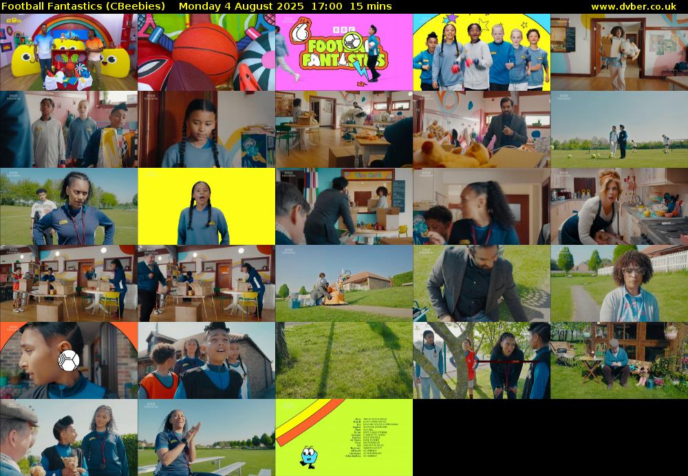 Football Fantastics (CBeebies) Monday 4 August 2025 17:00 - 17:15