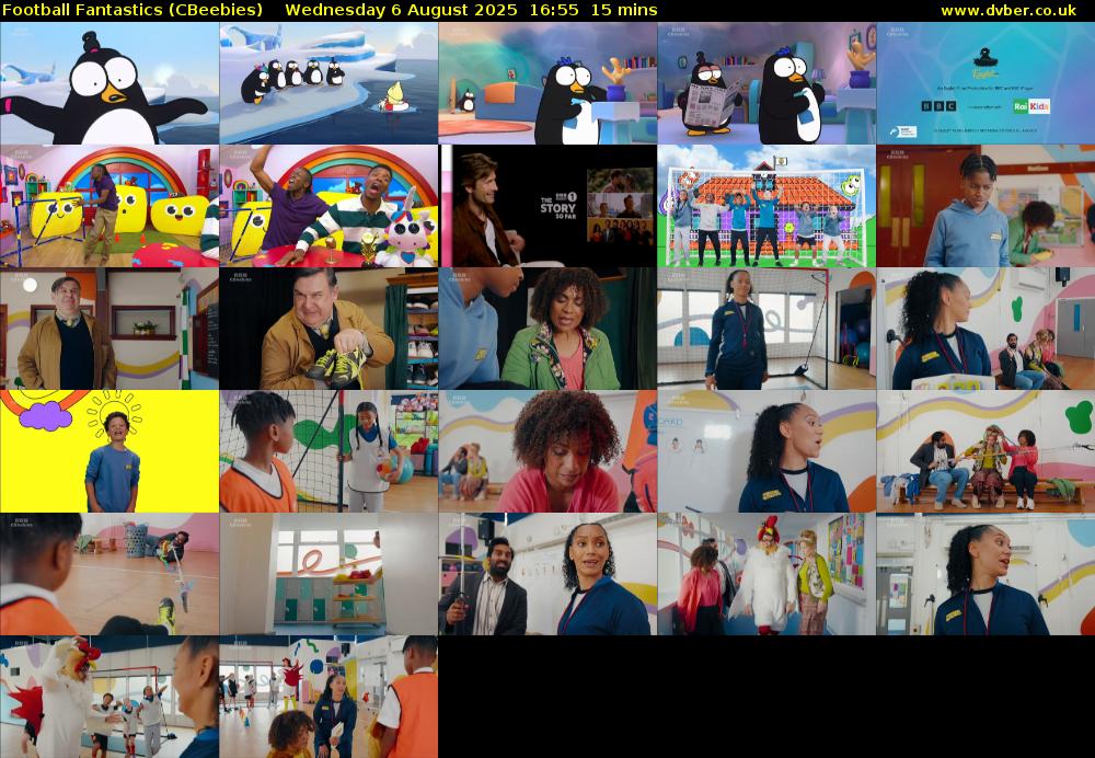 Football Fantastics (CBeebies) Wednesday 6 August 2025 16:55 - 17:10