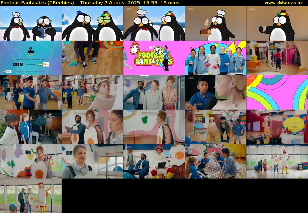 Football Fantastics (CBeebies) Thursday 7 August 2025 16:55 - 17:10