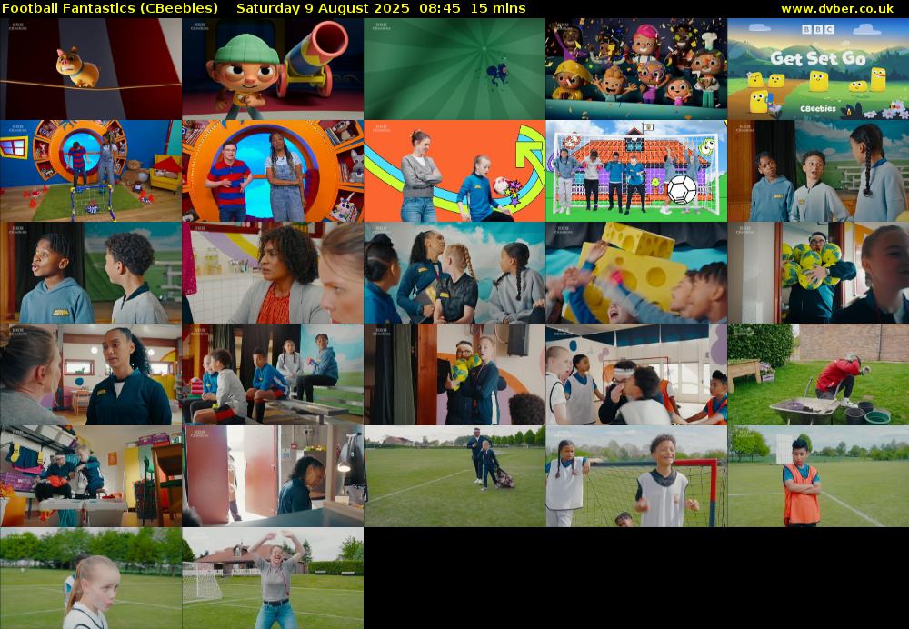 Football Fantastics (CBeebies) Saturday 9 August 2025 08:45 - 09:00