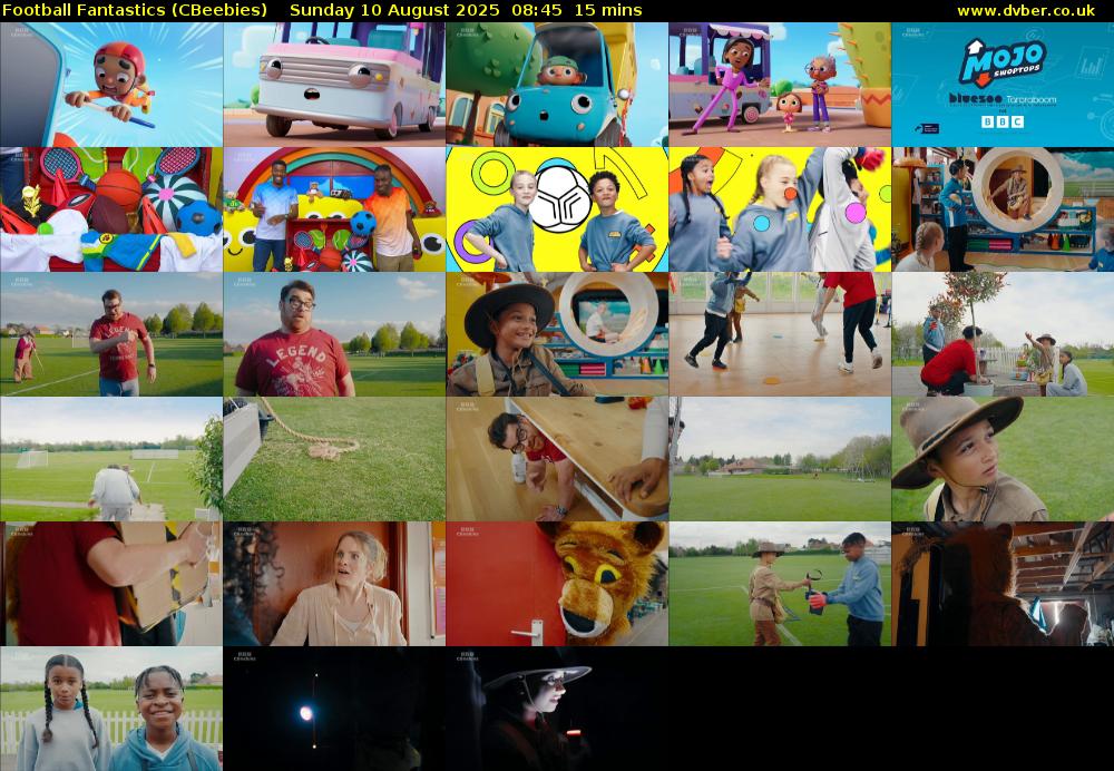 Football Fantastics (CBeebies) Sunday 10 August 2025 08:45 - 09:00