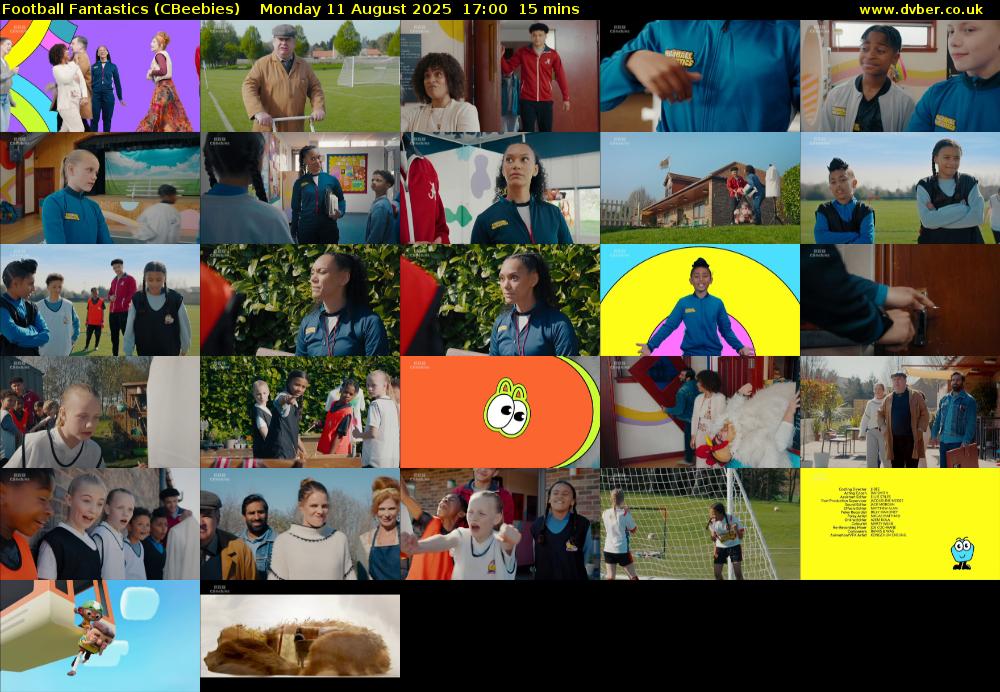Football Fantastics (CBeebies) Monday 11 August 2025 17:00 - 17:15