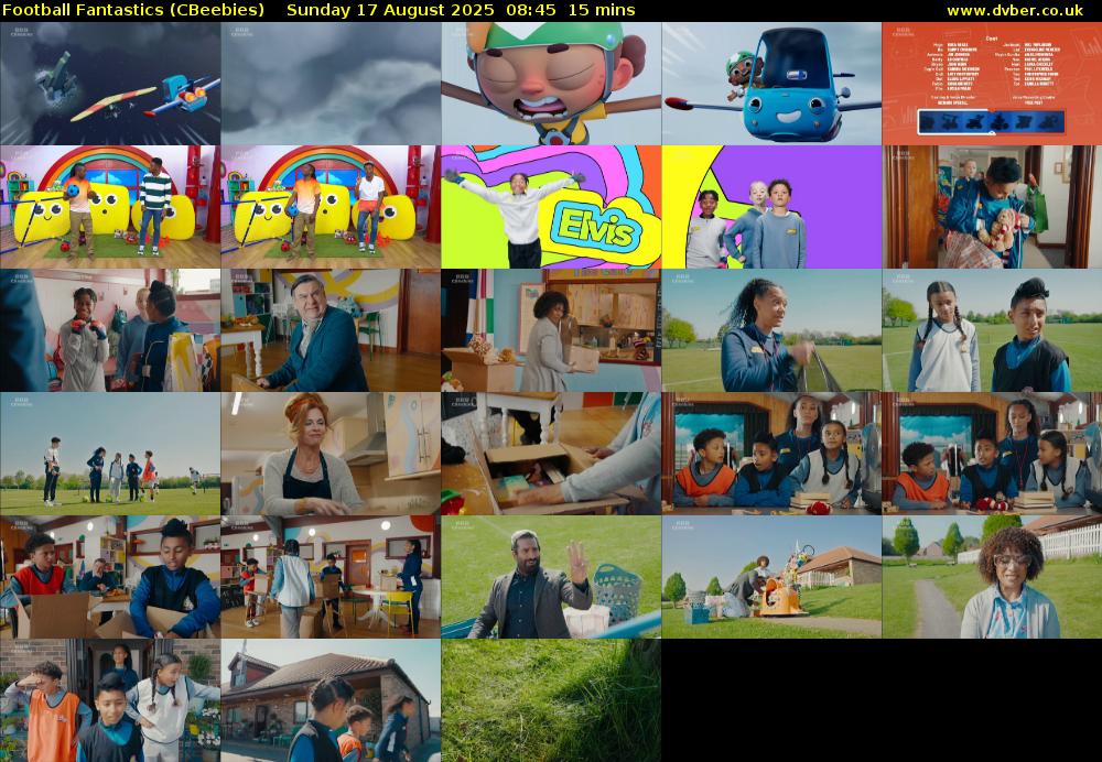 Football Fantastics (CBeebies) Sunday 17 August 2025 08:45 - 09:00