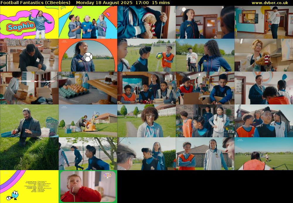 Football Fantastics (CBeebies) Monday 18 August 2025 17:00 - 17:15