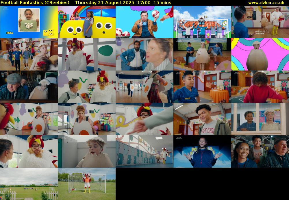 Football Fantastics (CBeebies) Thursday 21 August 2025 17:00 - 17:15