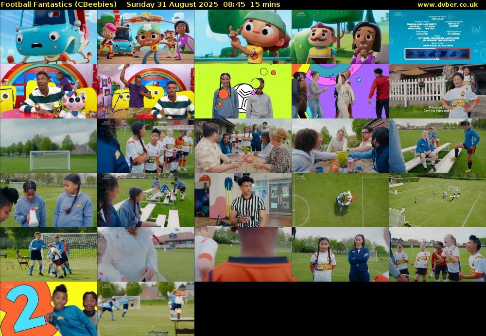 Football Fantastics (CBeebies) Sunday 31 August 2025 08:45 - 09:00