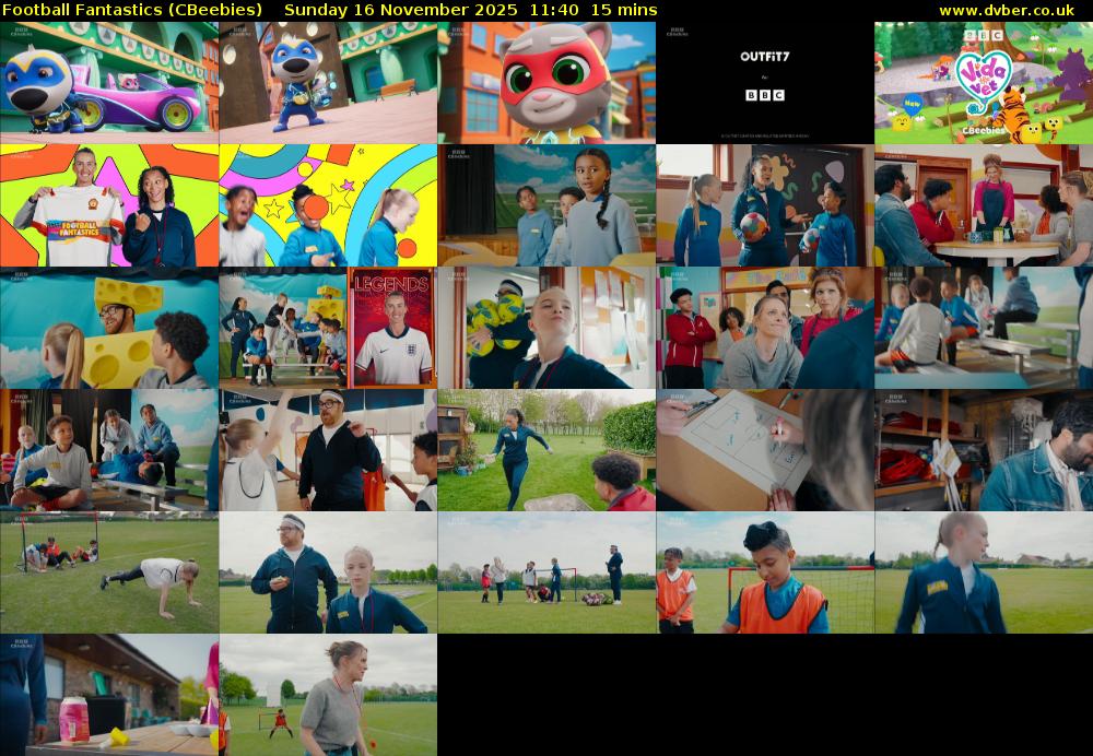 Football Fantastics (CBeebies) Sunday 16 November 2025 11:40 - 11:55