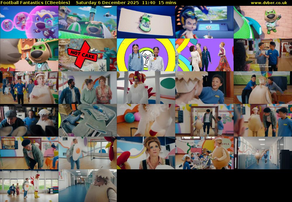 Football Fantastics (CBeebies) Saturday 6 December 2025 11:40 - 11:55