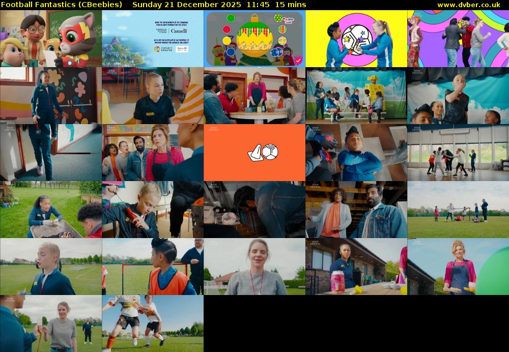 Football Fantastics (CBeebies) Sunday 21 December 2025 11:45 - 12:00