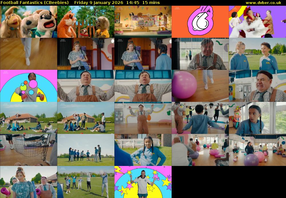 Football Fantastics (CBeebies) Friday 9 January 2026 14:45 - 15:00
