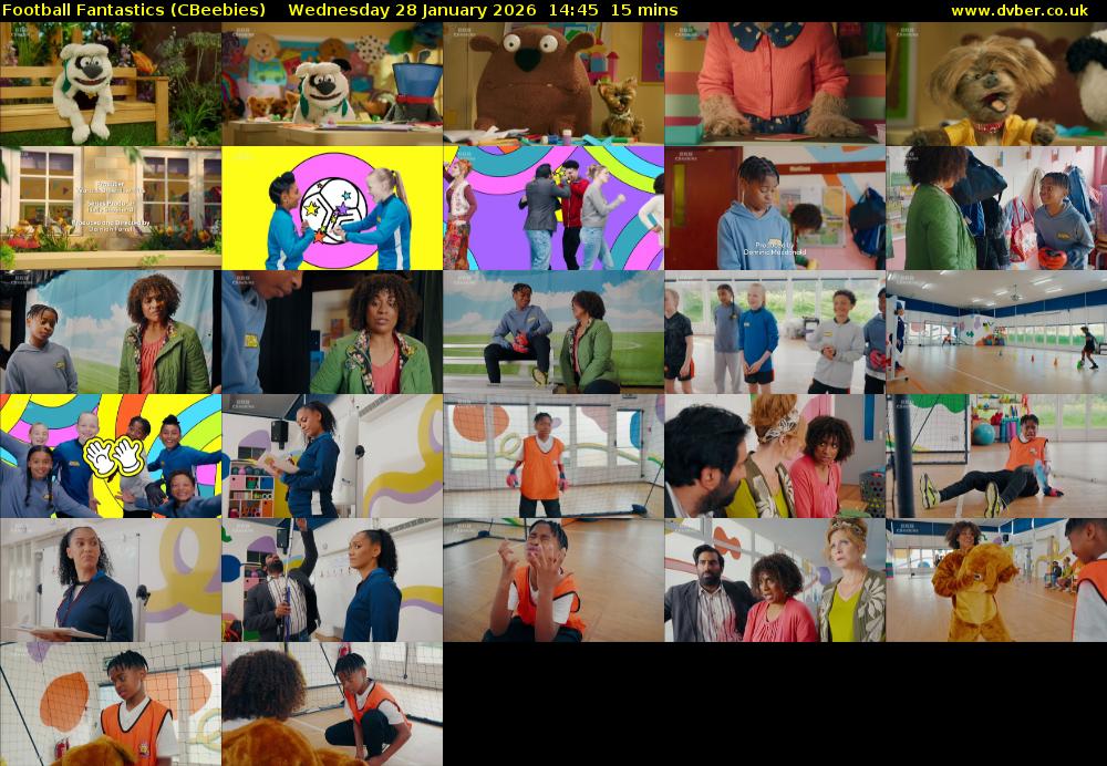 Football Fantastics (CBeebies) Wednesday 28 January 2026 14:45 - 15:00
