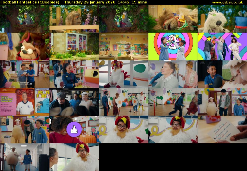 Football Fantastics (CBeebies) Thursday 29 January 2026 14:45 - 15:00