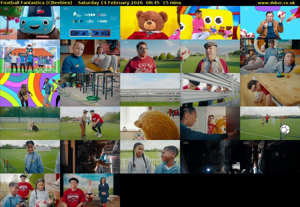 Football Fantastics (CBeebies) Saturday 14 February 2026 08:45 - 09:00