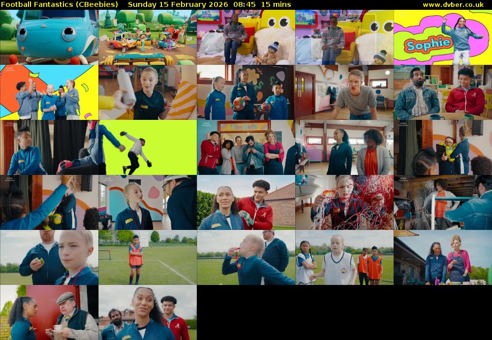 Football Fantastics (CBeebies) Sunday 15 February 2026 08:45 - 09:00