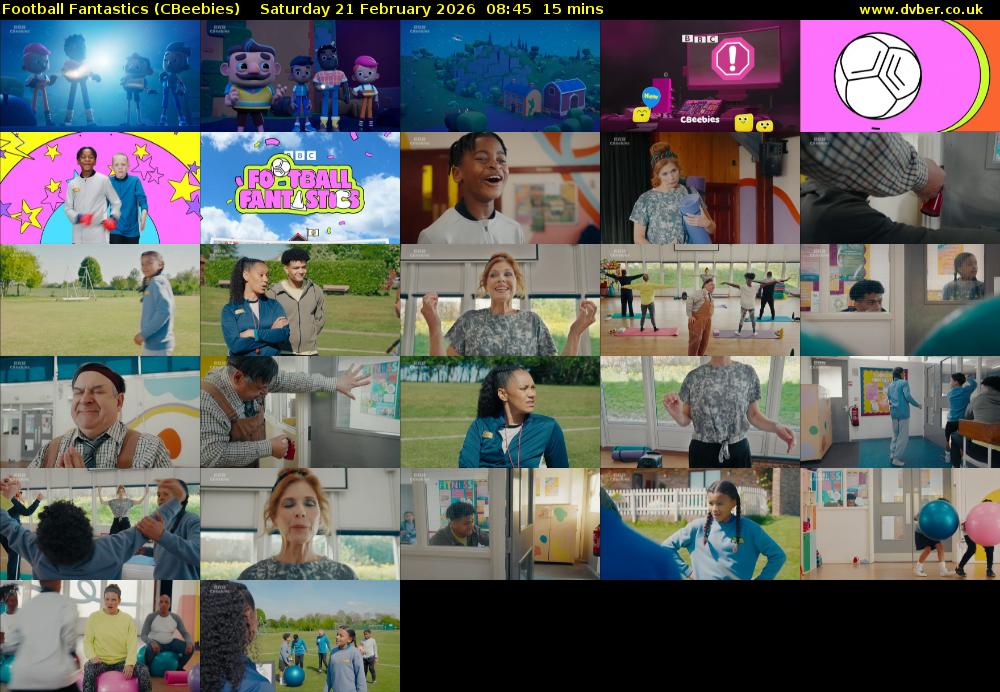 Football Fantastics (CBeebies) Saturday 21 February 2026 08:45 - 09:00
