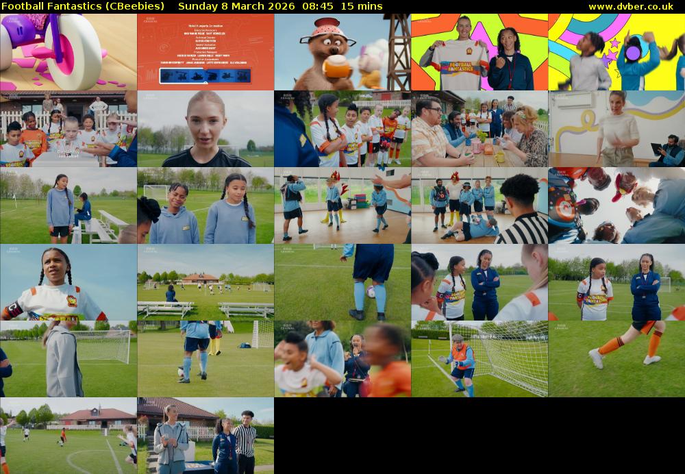 Football Fantastics (CBeebies) Sunday 8 March 2026 08:45 - 09:00