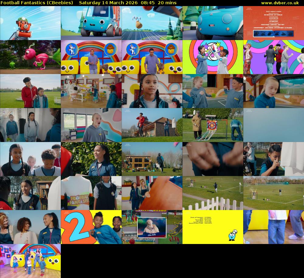 Football Fantastics (CBeebies) Saturday 14 March 2026 08:45 - 09:05