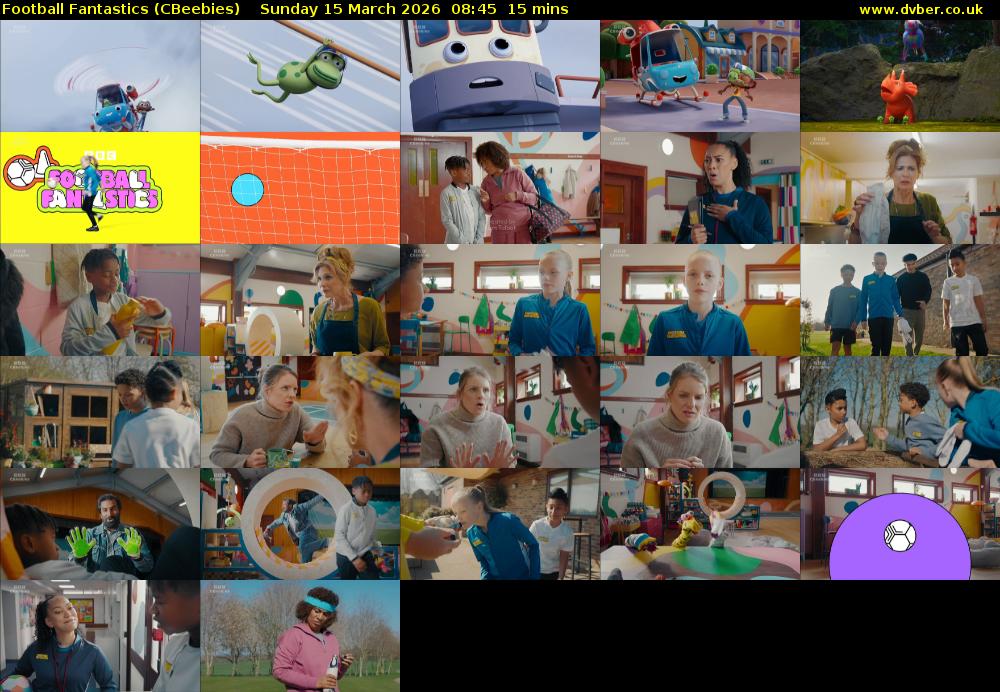 Football Fantastics (CBeebies) Sunday 15 March 2026 08:45 - 09:00