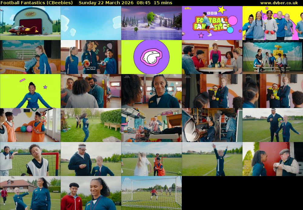 Football Fantastics (CBeebies) Sunday 22 March 2026 08:45 - 09:00