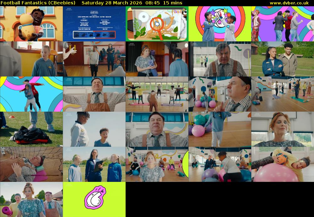 Football Fantastics (CBeebies) Saturday 28 March 2026 08:45 - 09:00