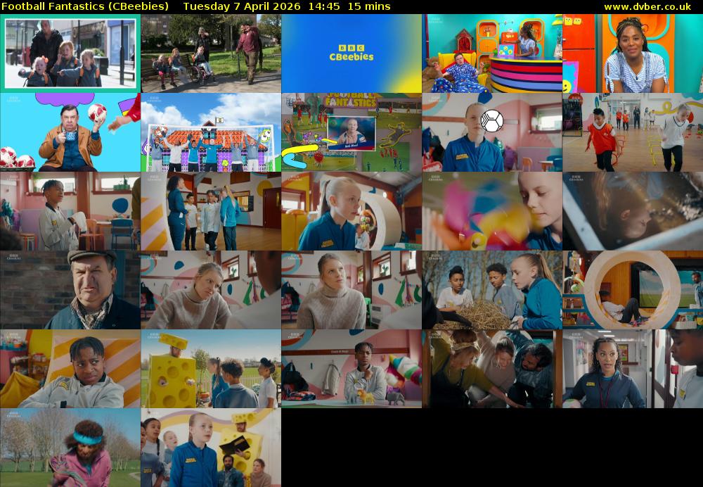 Football Fantastics (CBeebies) Tuesday 7 April 2026 14:45 - 15:00