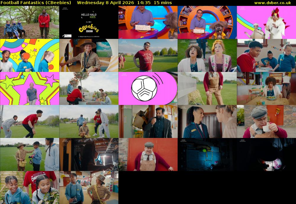 Football Fantastics (CBeebies) Wednesday 8 April 2026 14:35 - 14:50