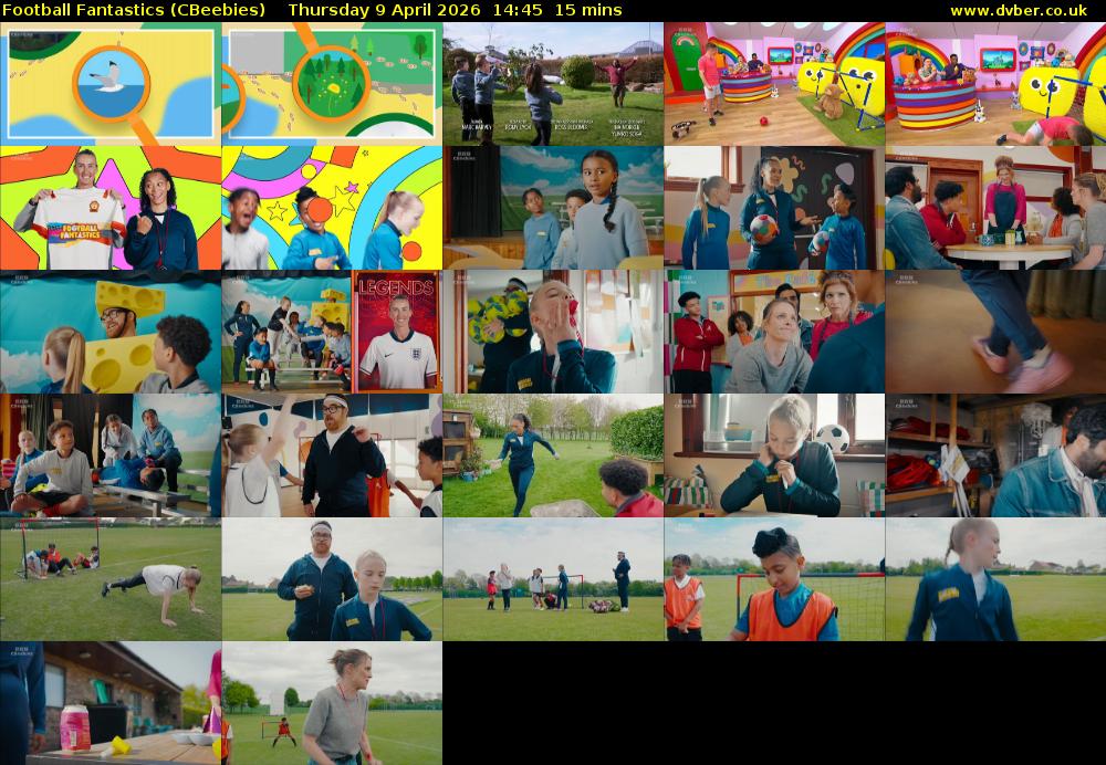Football Fantastics (CBeebies) Thursday 9 April 2026 14:45 - 15:00