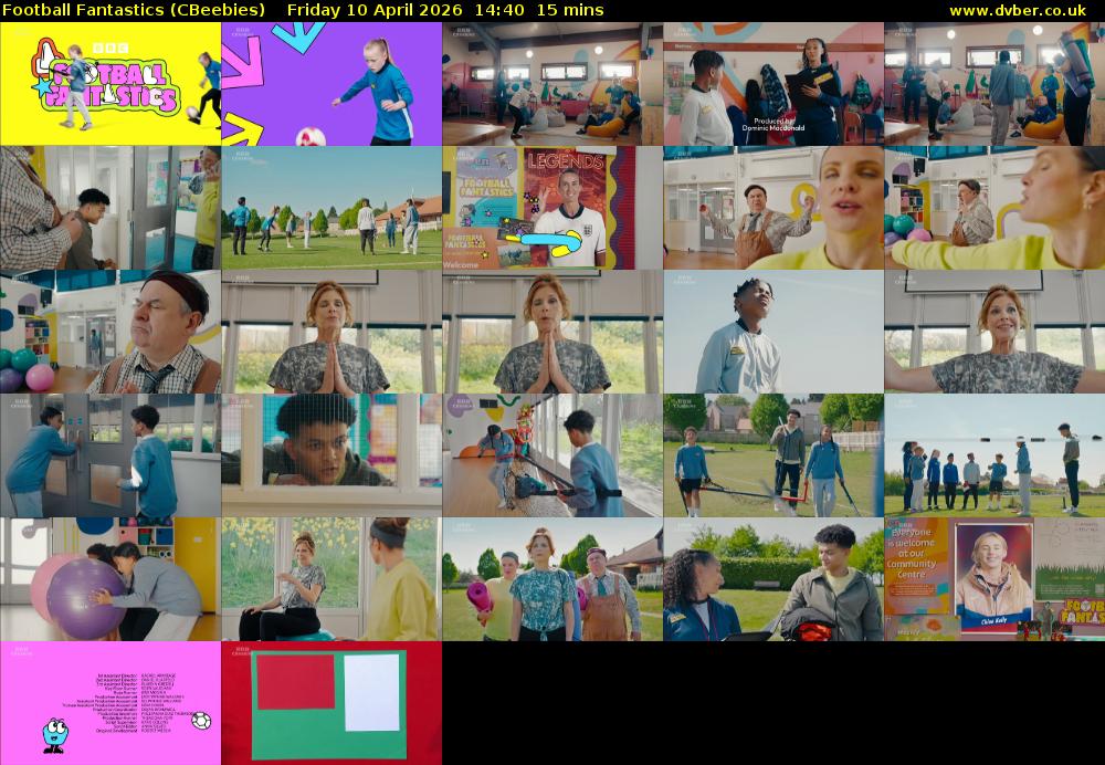 Football Fantastics (CBeebies) Friday 10 April 2026 14:40 - 14:55