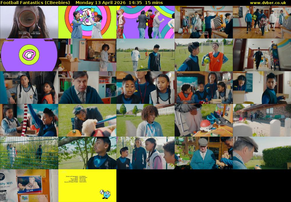 Football Fantastics (CBeebies) Monday 13 April 2026 14:35 - 14:50