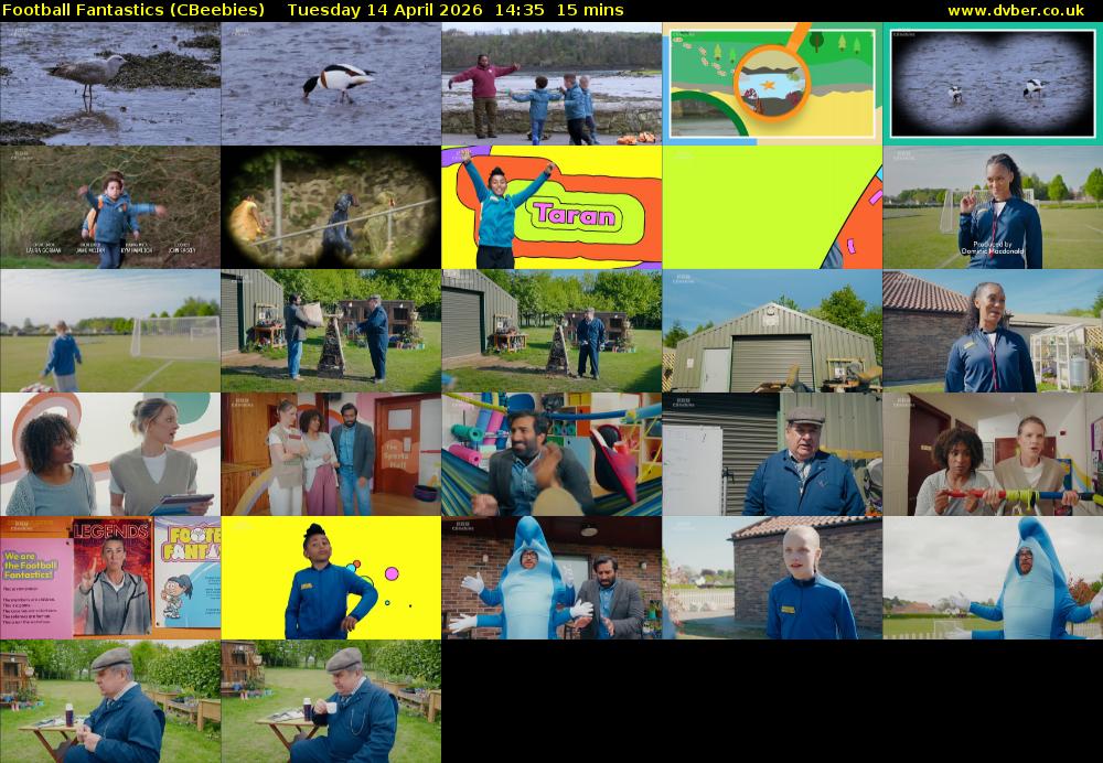 Football Fantastics (CBeebies) Tuesday 14 April 2026 14:35 - 14:50