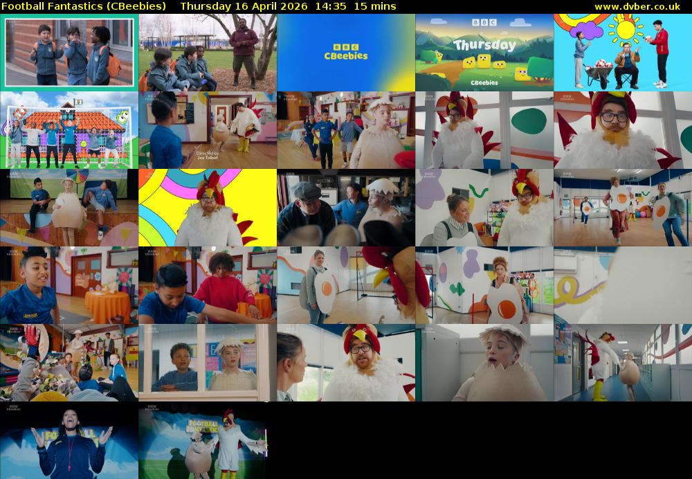 Football Fantastics (CBeebies) Thursday 16 April 2026 14:35 - 14:50