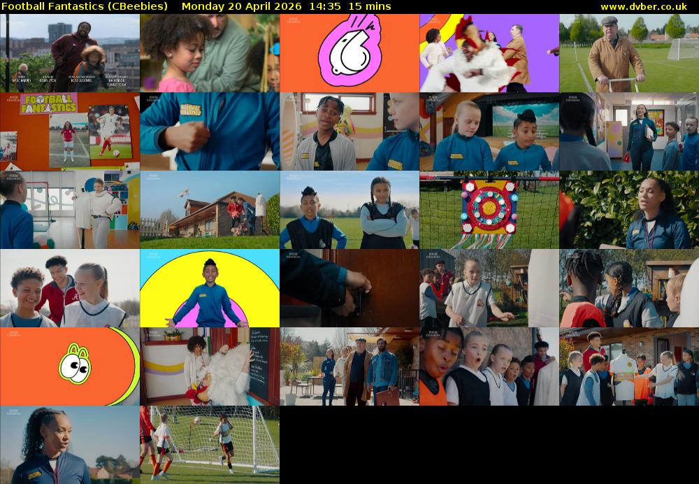 Football Fantastics (CBeebies) Monday 20 April 2026 14:35 - 14:50