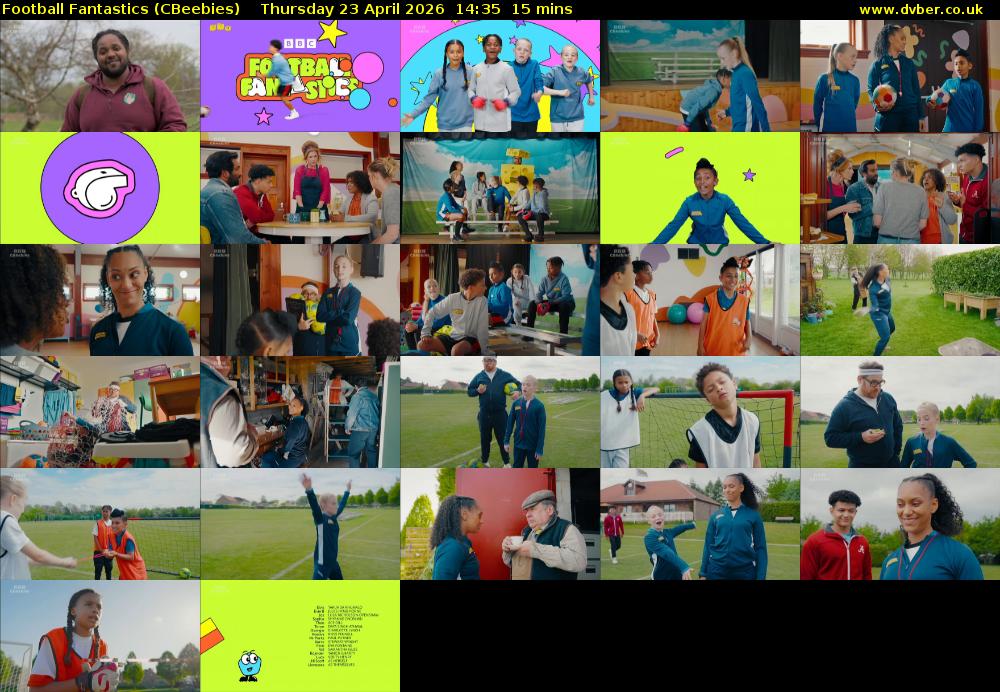 Football Fantastics (CBeebies) Thursday 23 April 2026 14:35 - 14:50