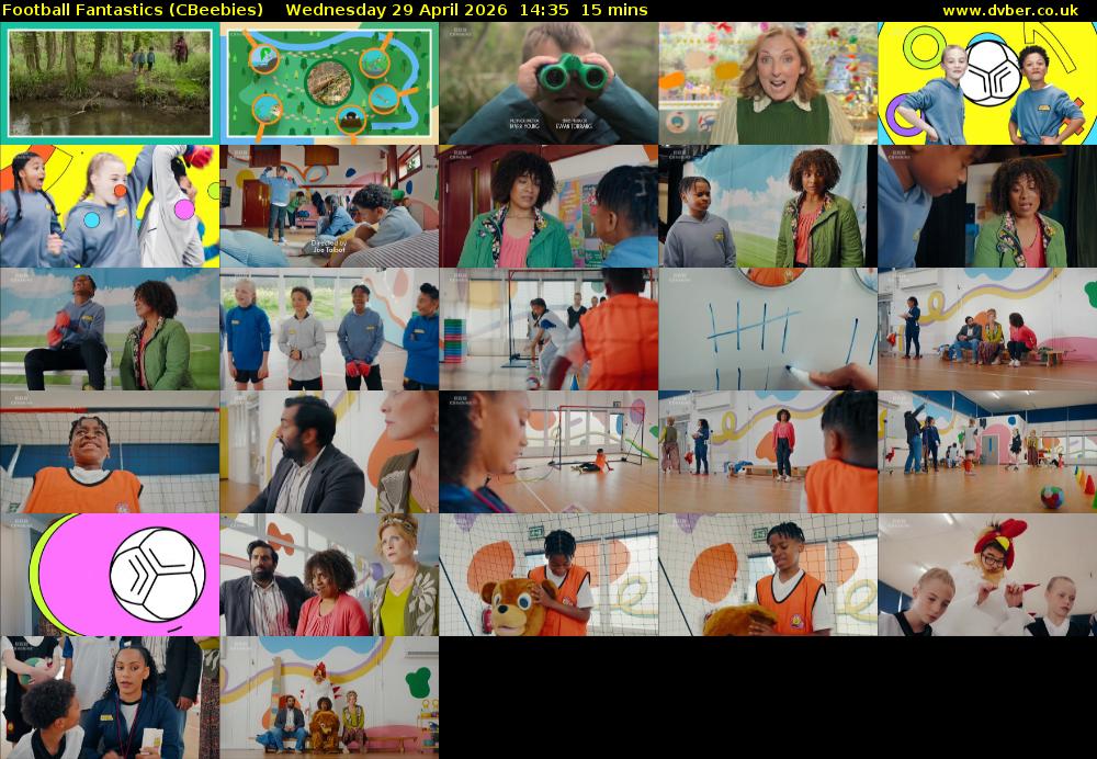 Football Fantastics (CBeebies) Wednesday 29 April 2026 14:35 - 14:50