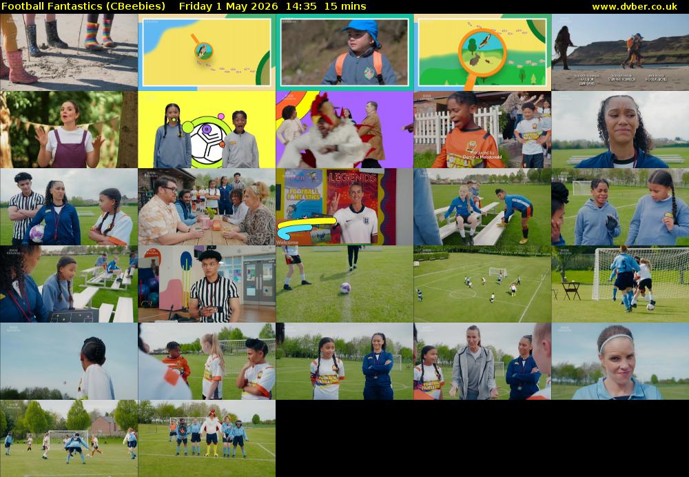 Football Fantastics (CBeebies) Friday 1 May 2026 14:35 - 14:50