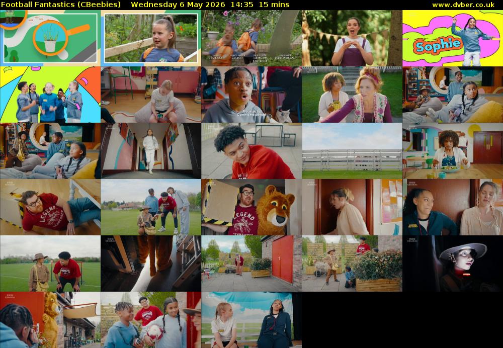 Football Fantastics (CBeebies) Wednesday 6 May 2026 14:35 - 14:50