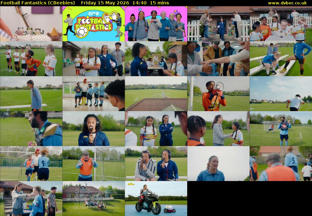 Football Fantastics (CBeebies) Friday 15 May 2026 14:40 - 14:55