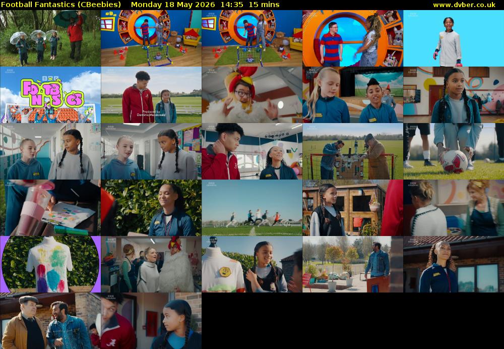 Football Fantastics (CBeebies) Monday 18 May 2026 14:35 - 14:50