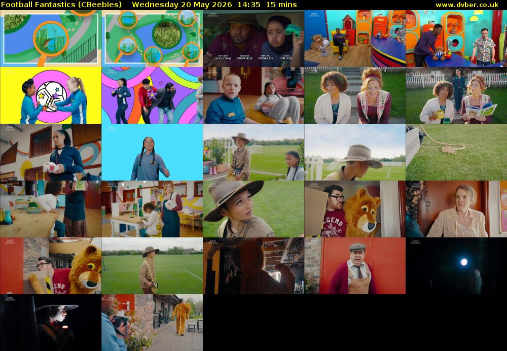 Football Fantastics (CBeebies) Wednesday 20 May 2026 14:35 - 14:50